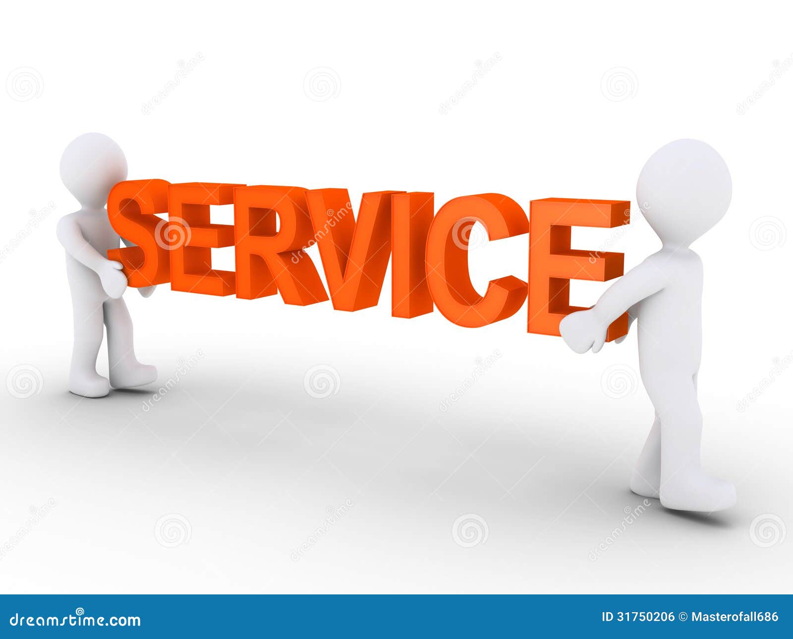 Two Persons Provide Service Stock Illustration Illustration of