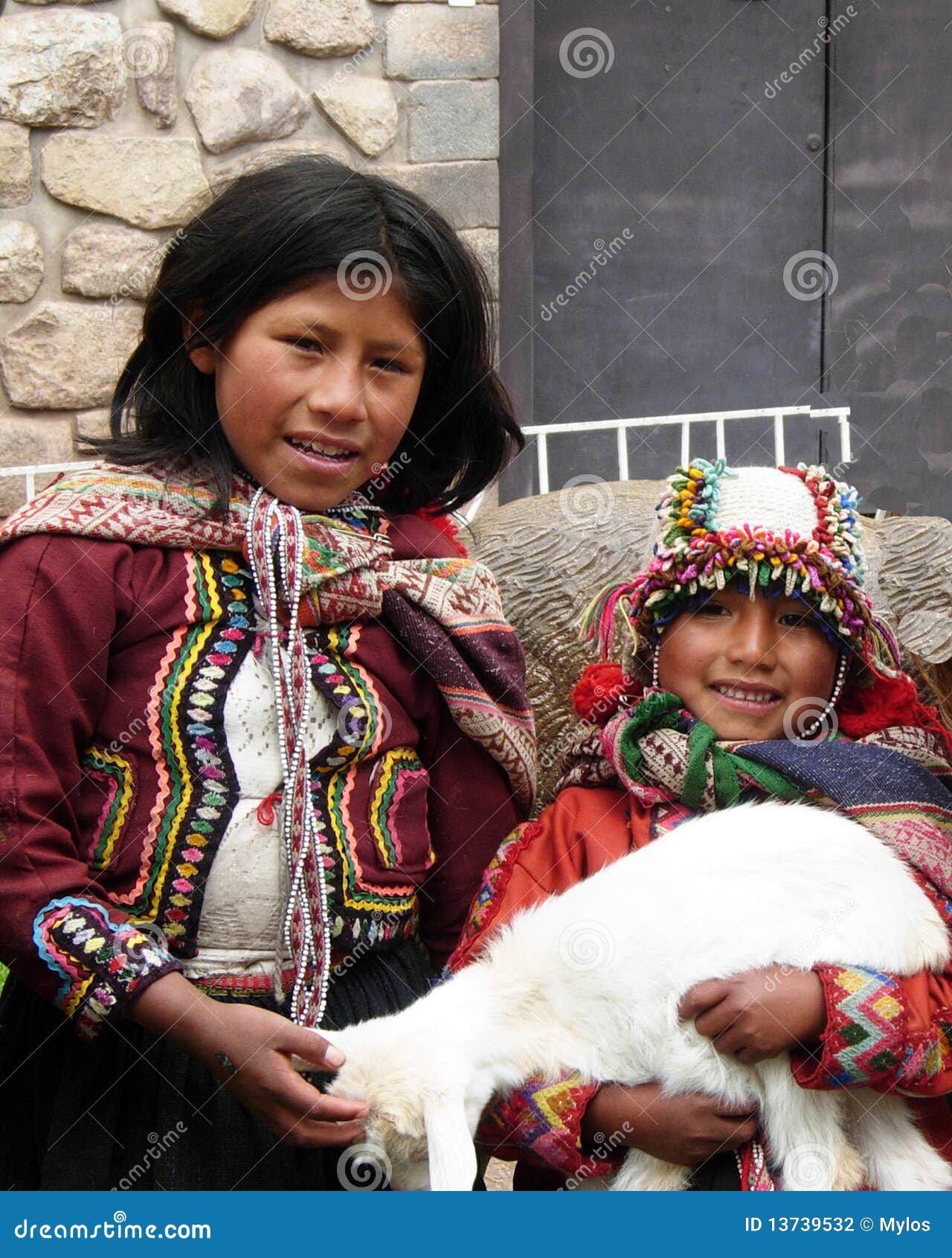 Two peruvian girls editorial photography. Image of girl 13739532