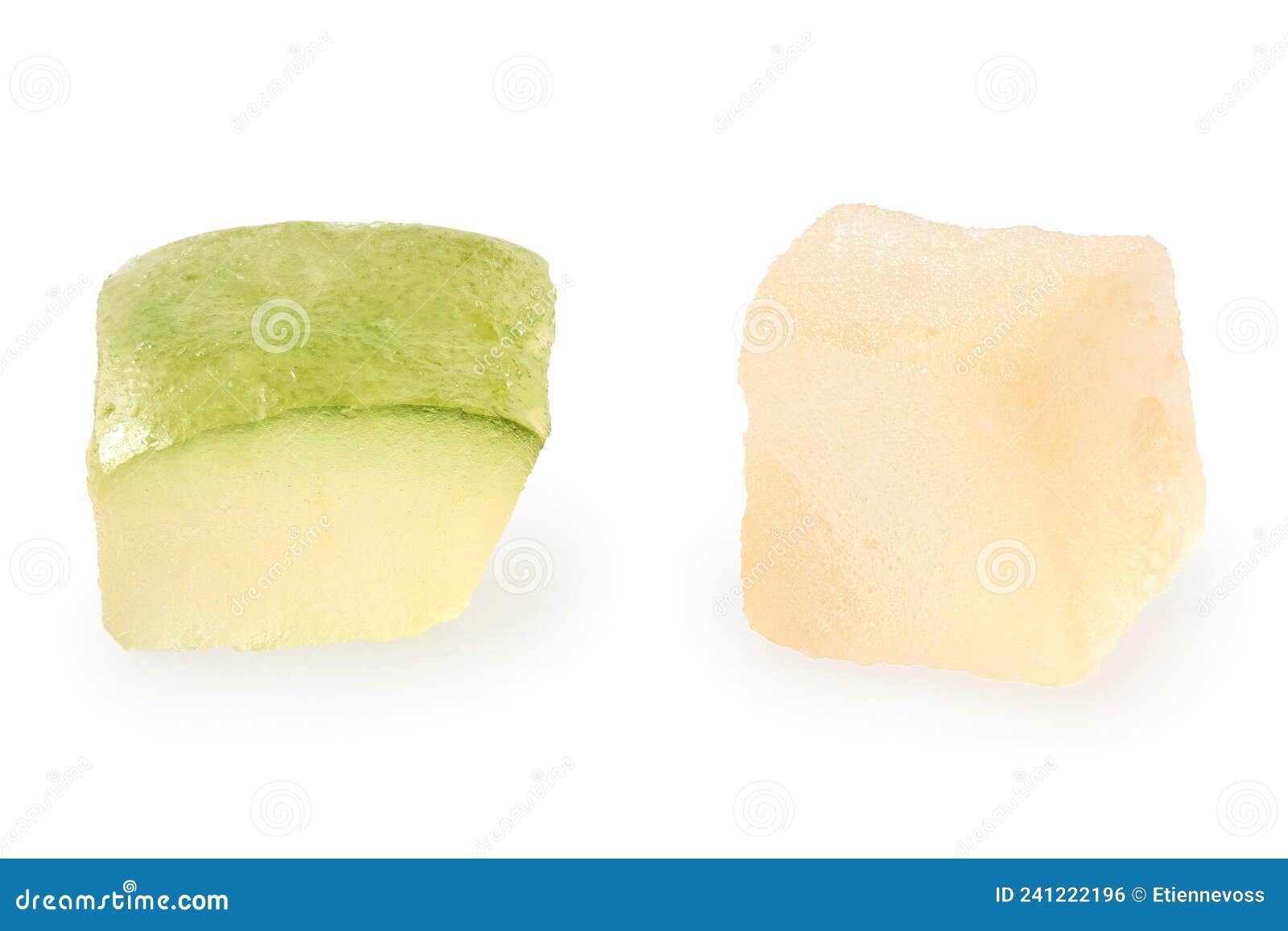 Two Pieces of Glazed Dried Fruit Isolated Stock Photo Image of