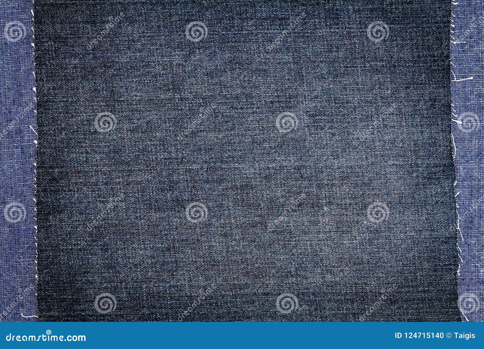 Two pieces of jeans fabric stock photo. Image of banner - 124715140