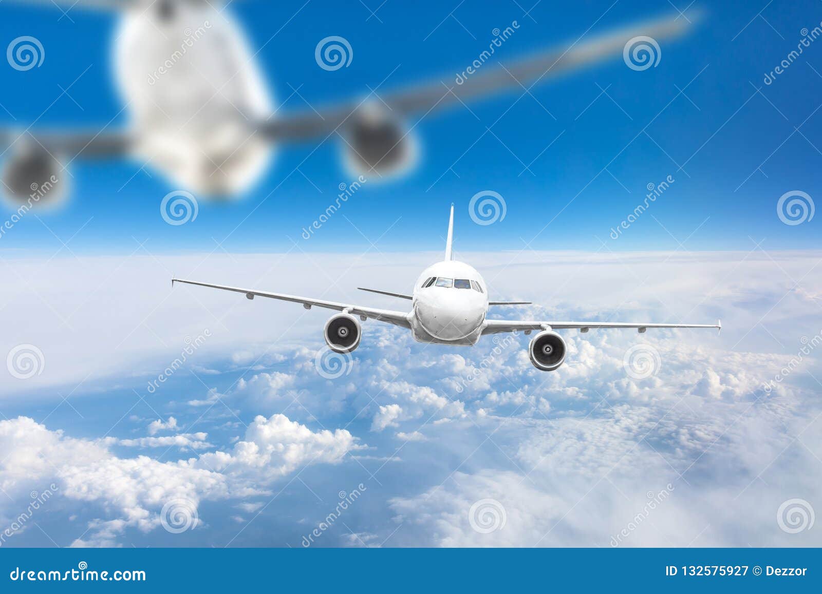 Two Planes in the Sky on a Dangerous Approach, Distance is Close