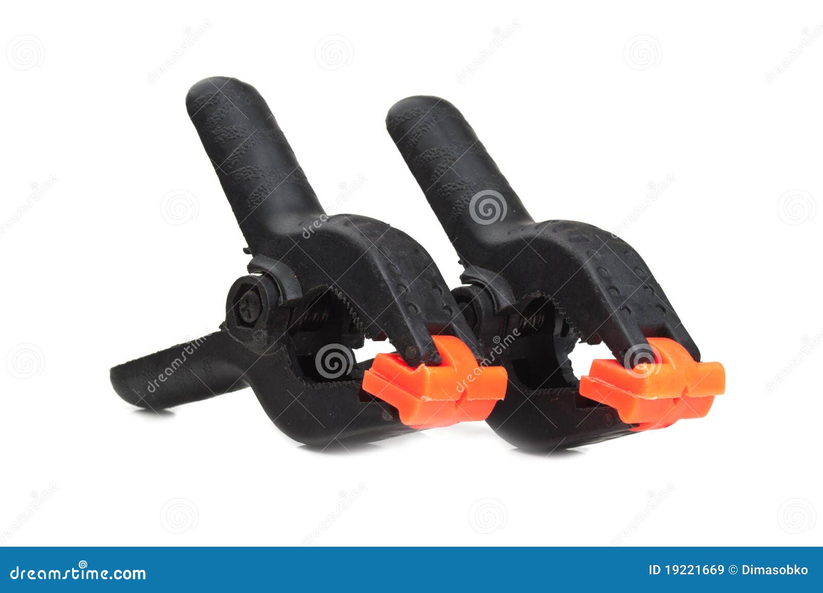 Two Plastic And Black Clips Stock Image Image of fastener, accessory