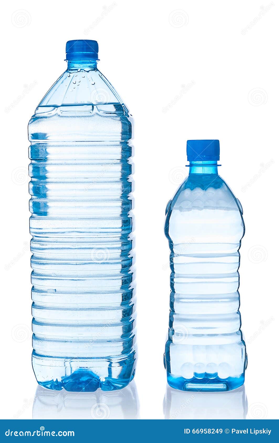 Two Plastic Bottles Of Water Stock Image Image of water, white 66958249