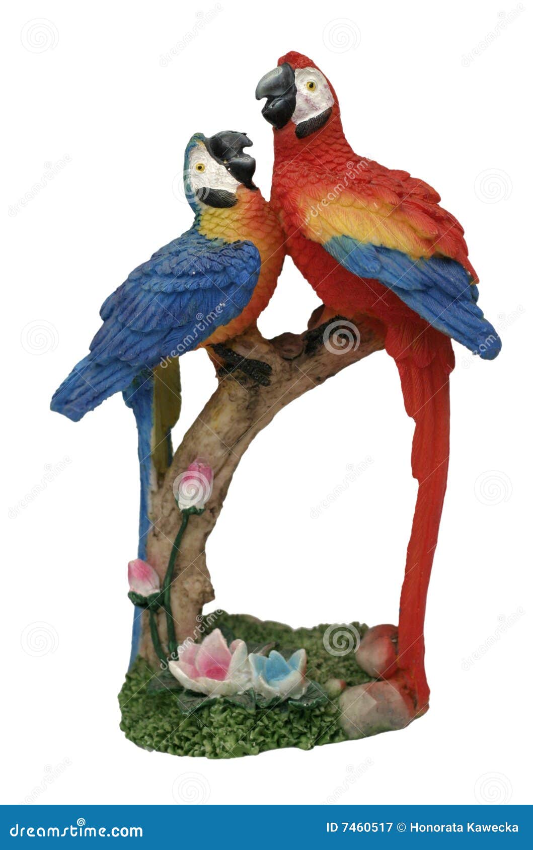 Two plastic parrots stock image. Image of figurine, colourful 7460517