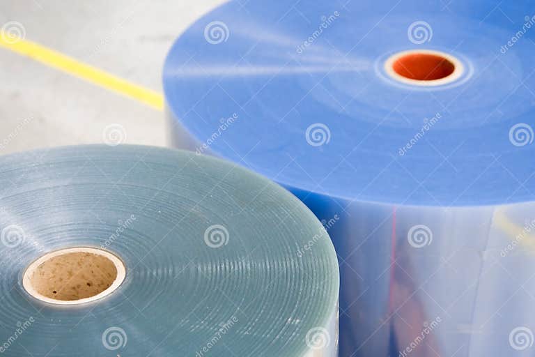 Two Plastic Rolls for Packaging Machin Stock Photo Image of package