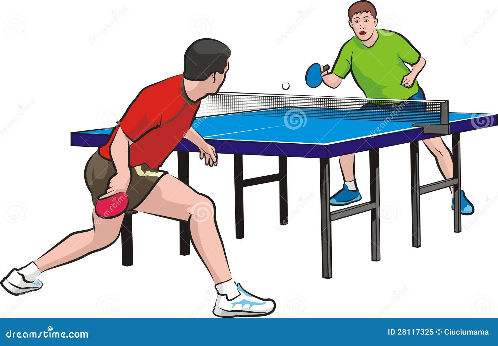 Table tennis sport two man playing ping pong game Vector Image