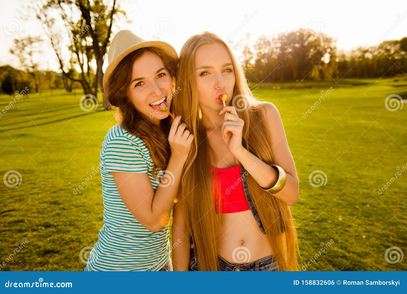 Girls Licking Each