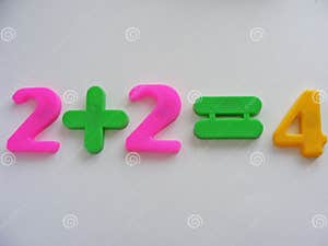 Two Plus Two Equals Four Stock Photography CartoonDealer 19404332
