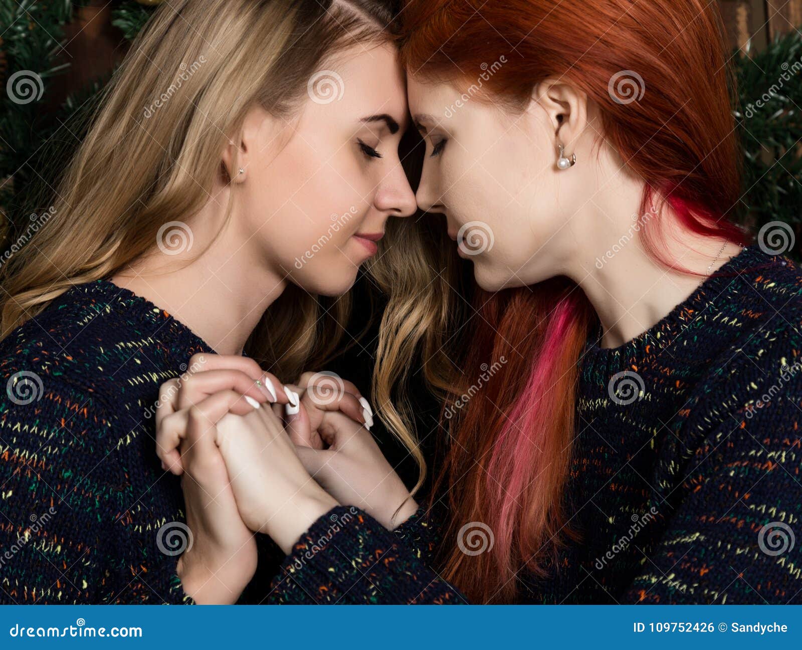 Lesbian Girlfriend Kissing