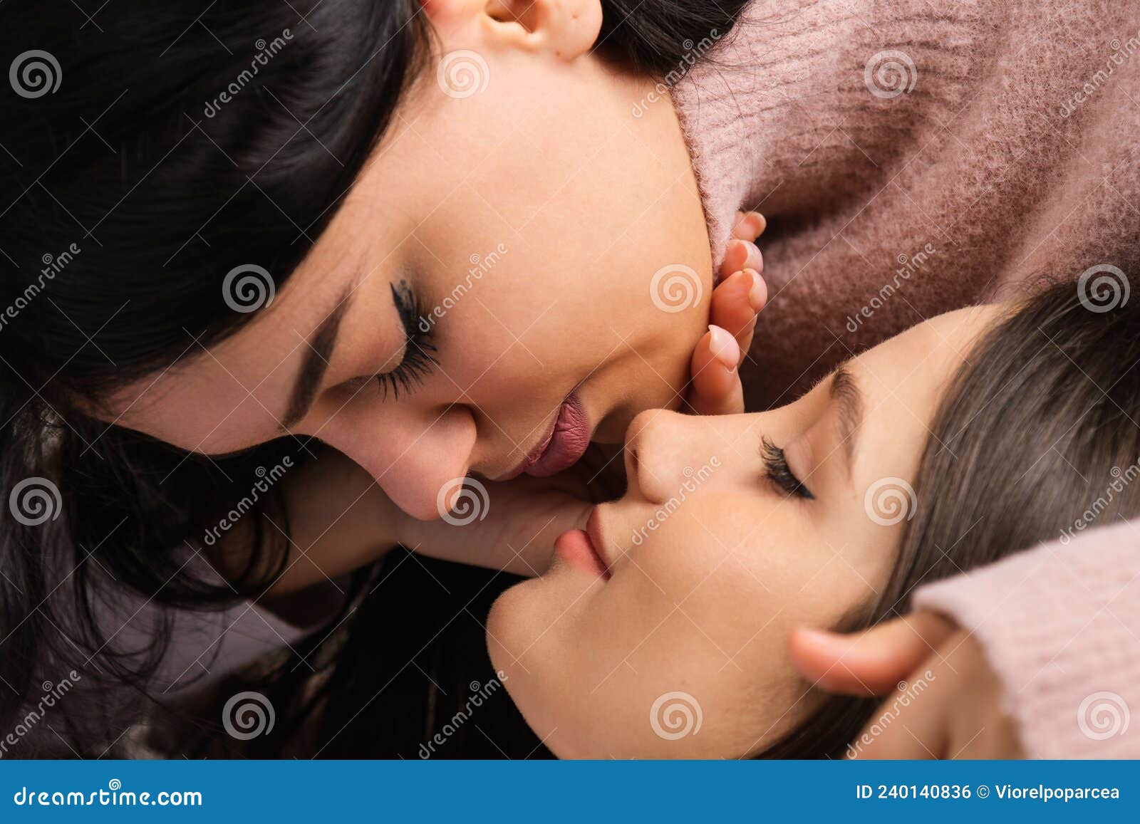 Almost Nude Lesbian Girls Kissing