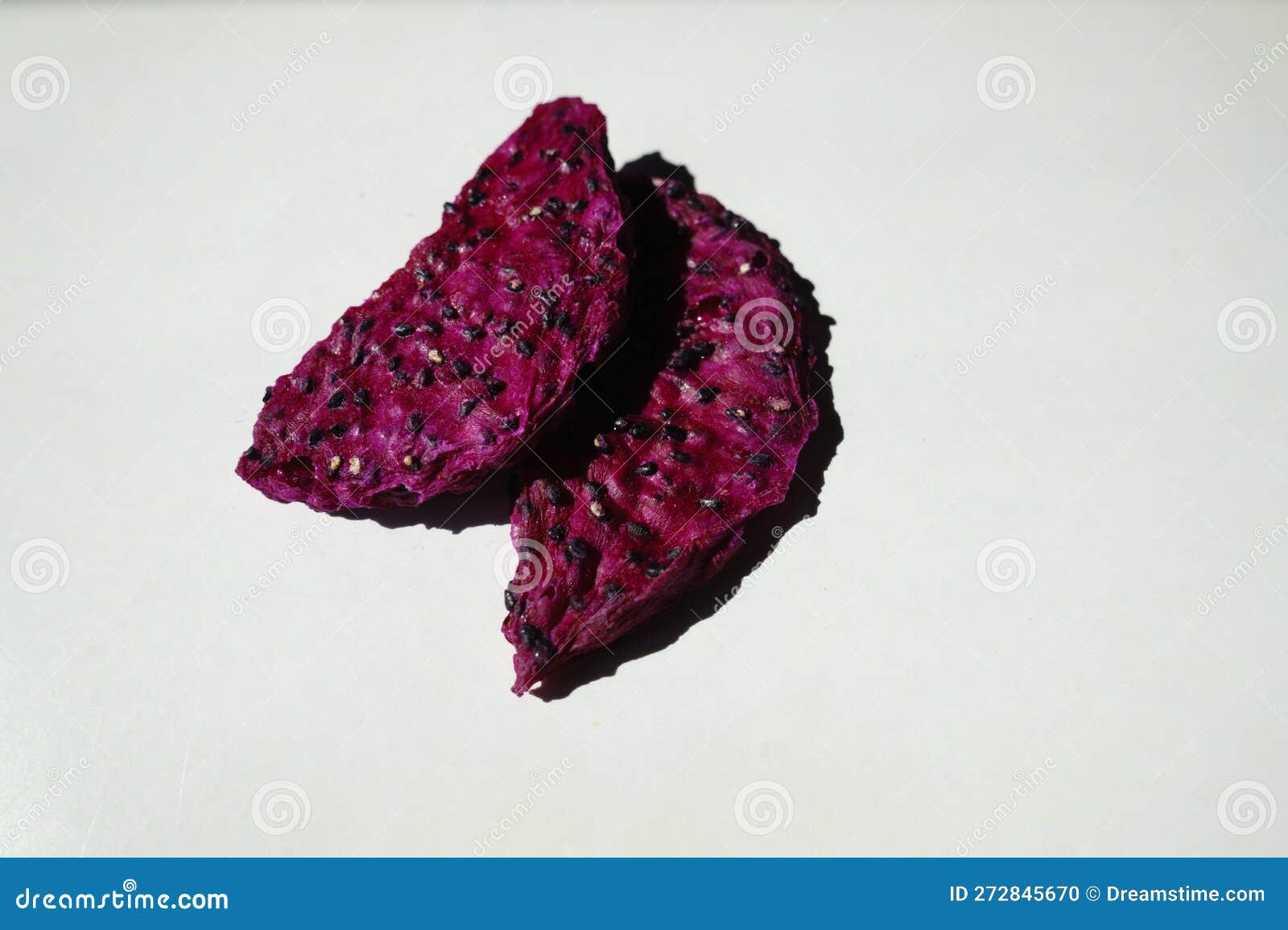 Two Purple Dried Dragon Fruit Chips Stock Photo Image of delicious, edible 272845670