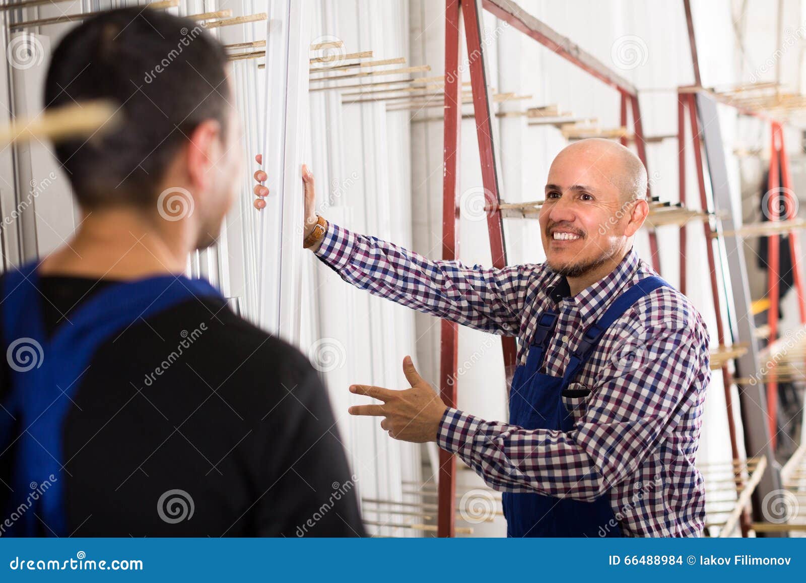 Two PVC Industry Workers in Coveralls Stock Photo Image of european