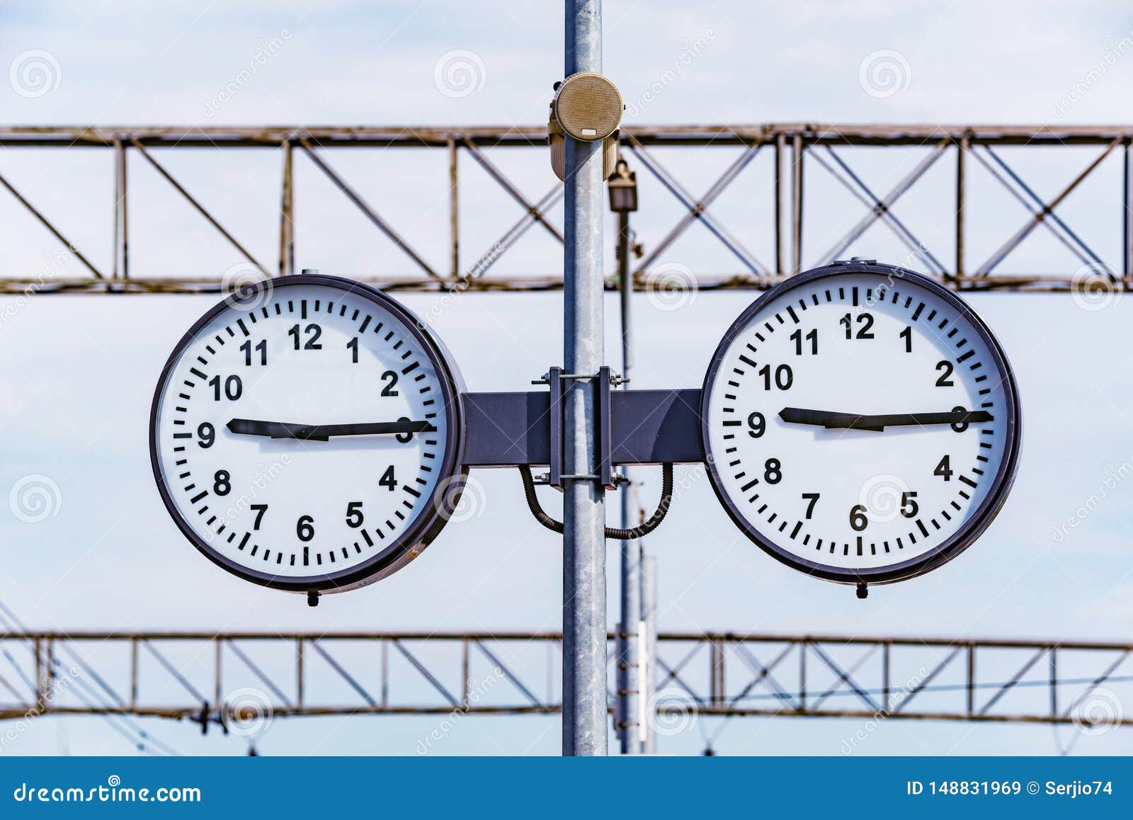 Two Railway Station Clocks. Stock Image Image of ticker, clock 148831969