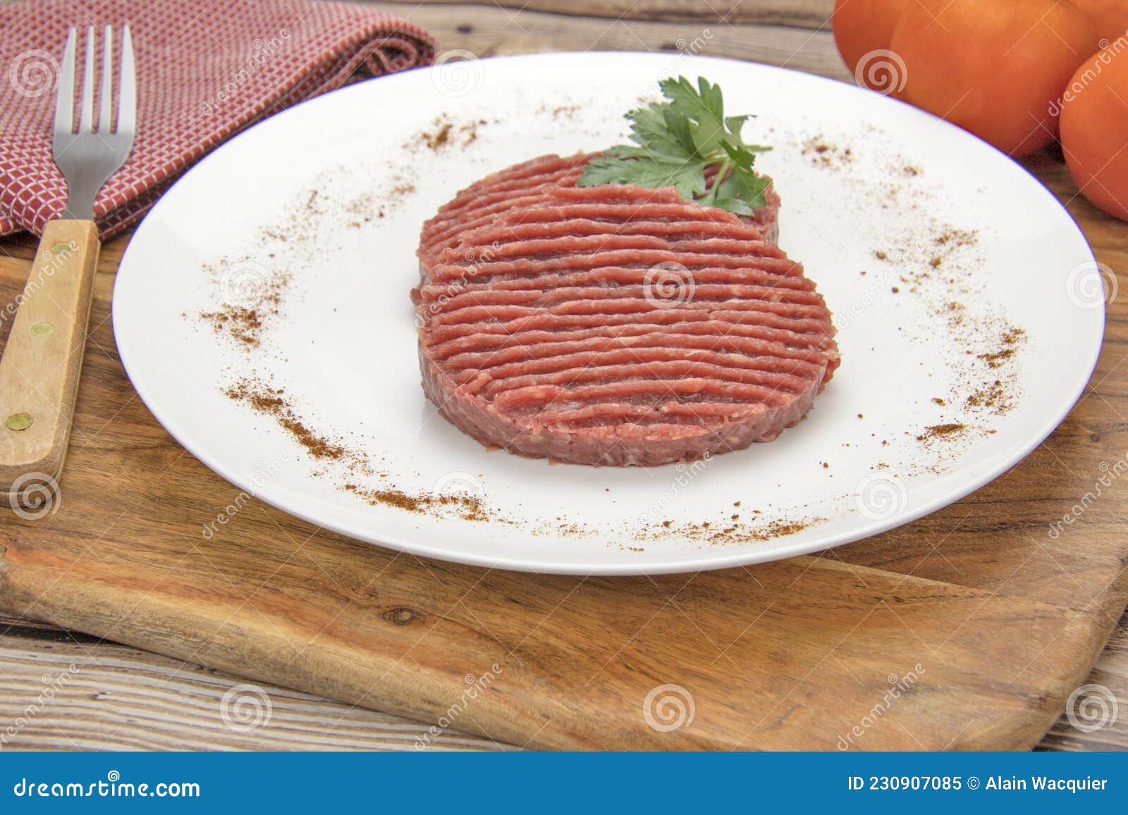 Raw Ground Beef Steaks on a Plate Stock Image Image of background, beef 230907085