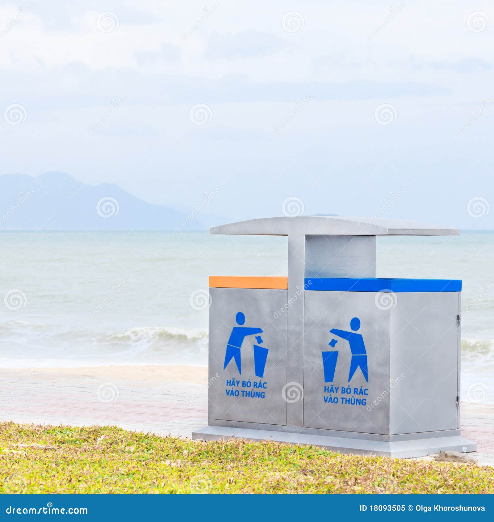 Two recycling bin stock image. Image of cans, blue, recycling 18093505