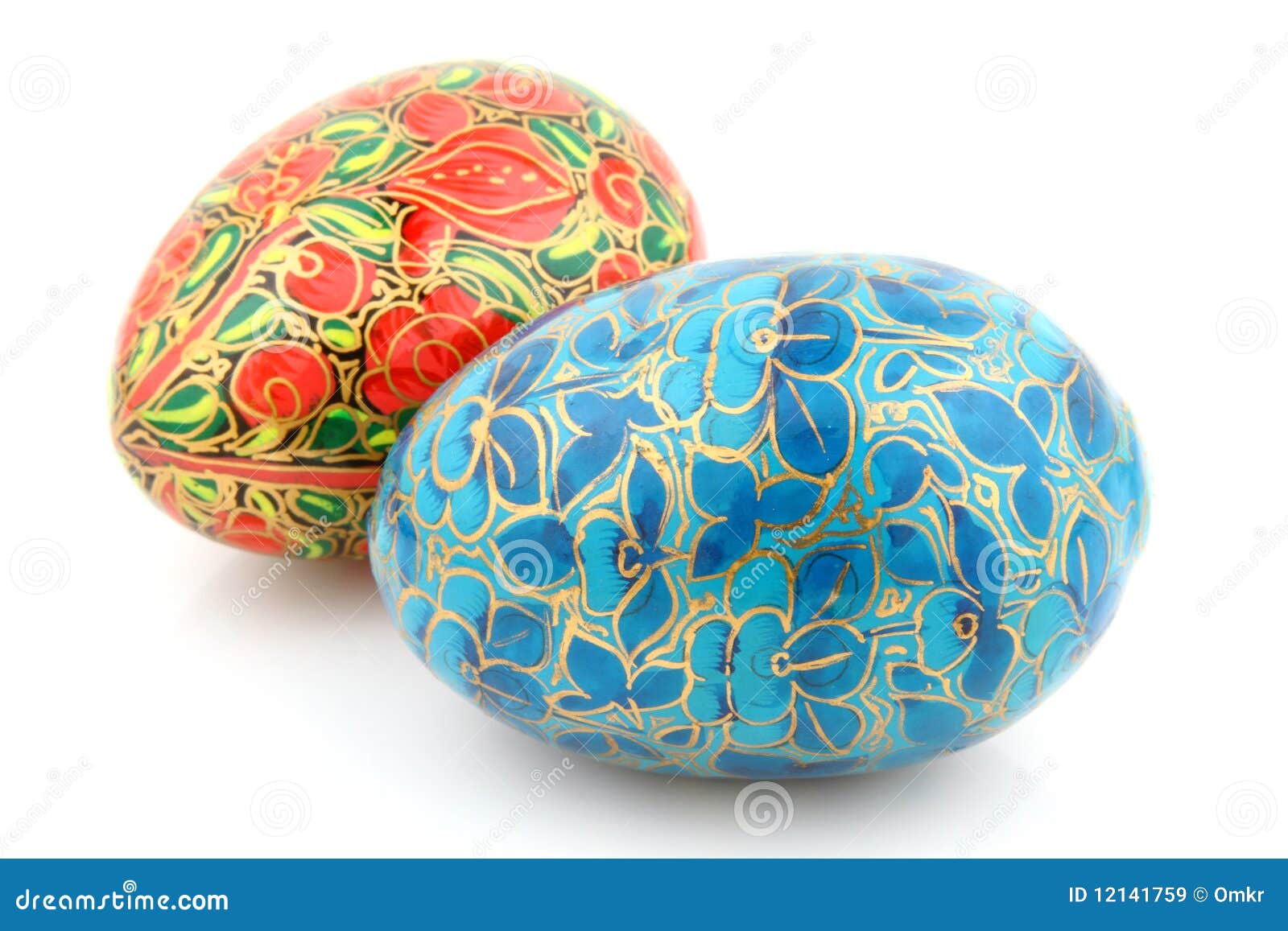 Two red and blue balls stock image. Image of decorating 12141759