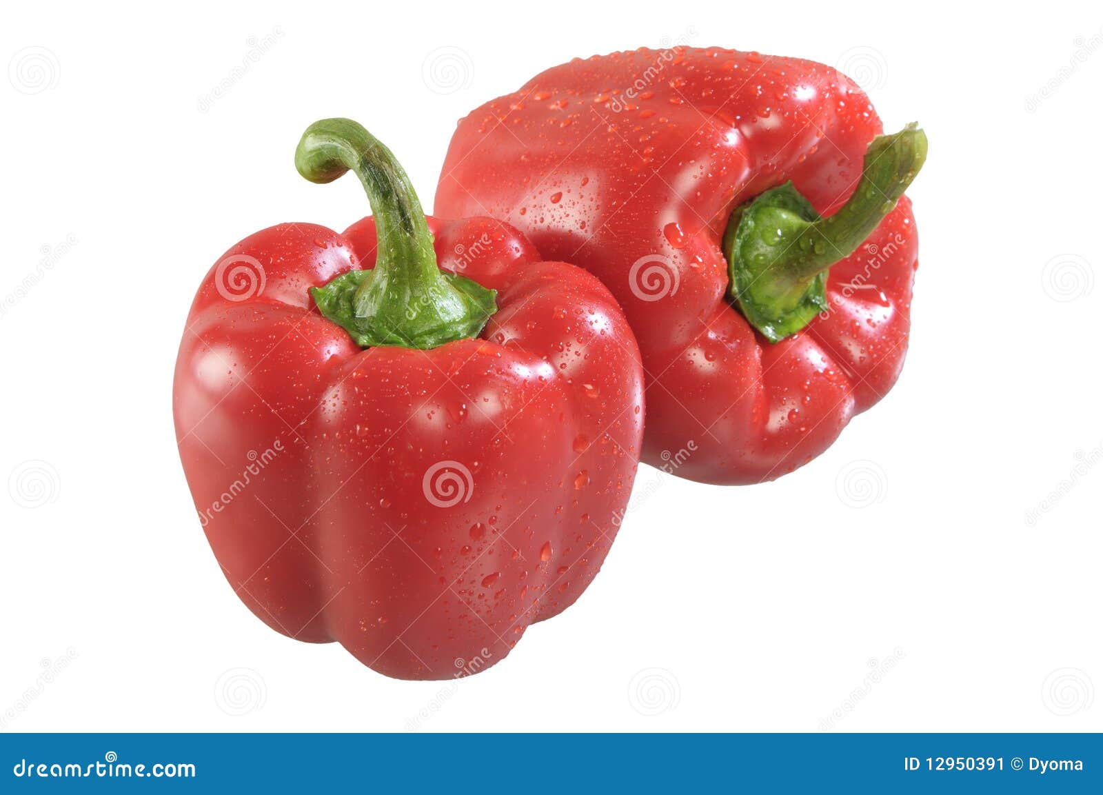 Two red paprika stock image. Image of paprika, background 12950391