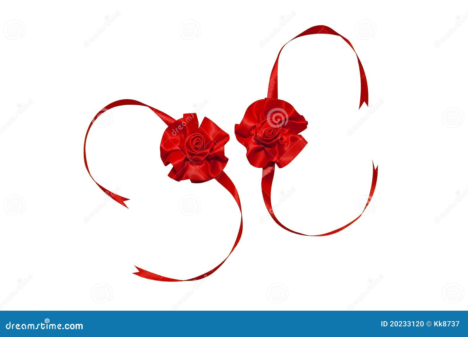Two red ribbon rose stock photo. Image of luxury, romance 20233120