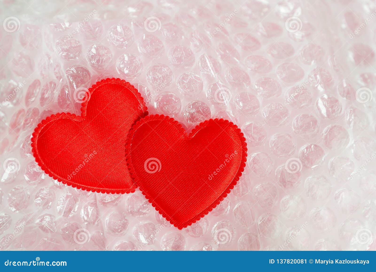 Pink Bubble Wrap Heart Shape Stock Photo 374297425