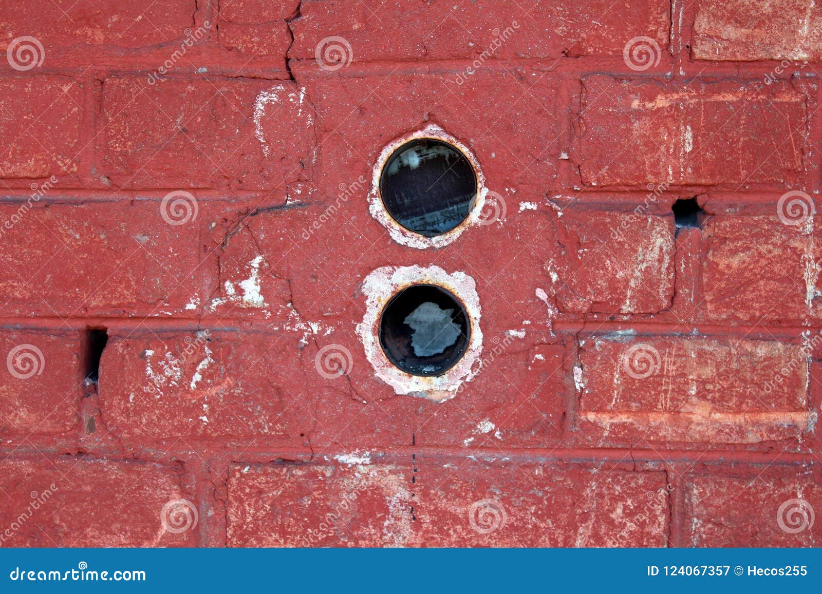 Two Round Electrical Outlet Boxes without Wires Mounted Inside