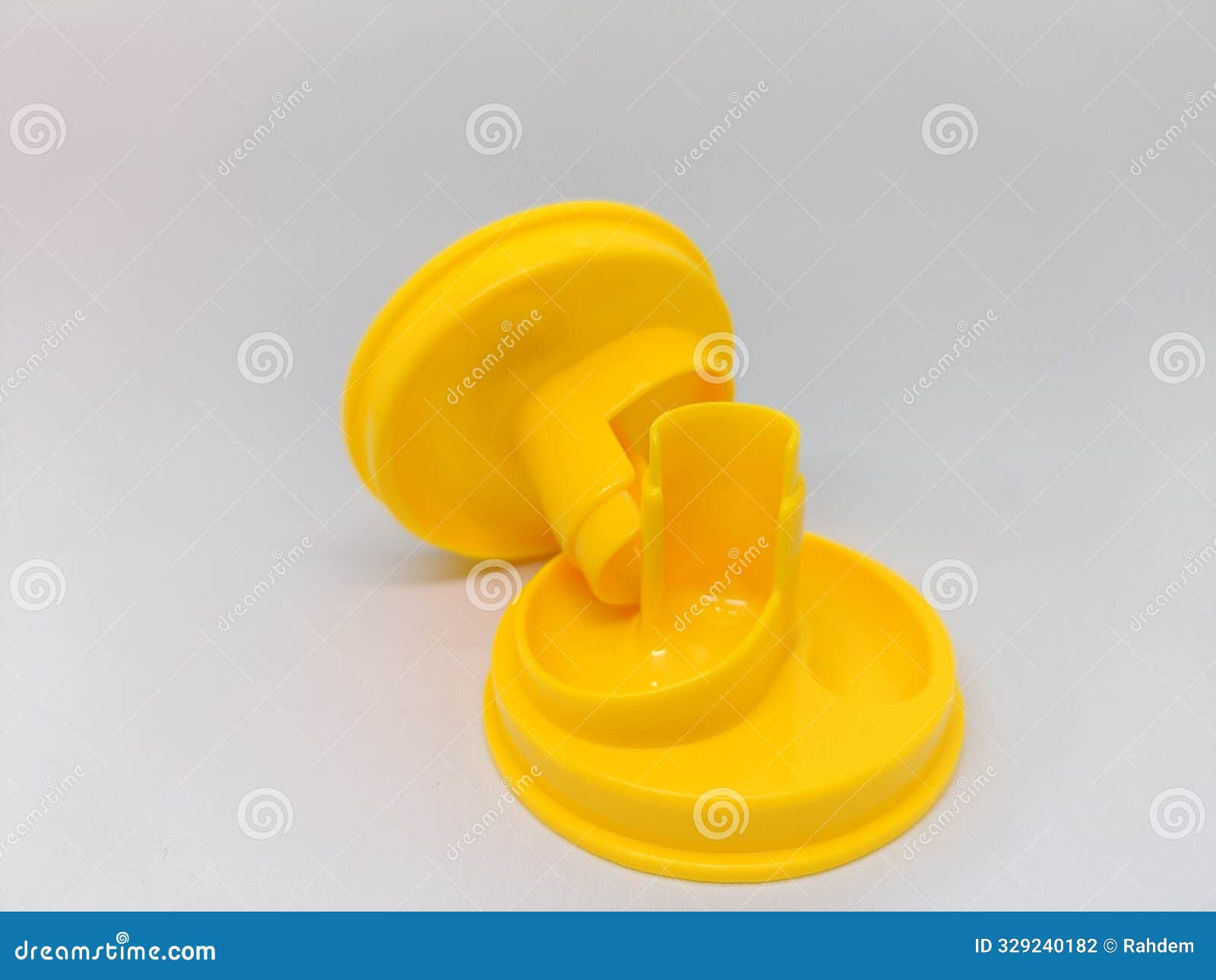 pair of yellow marble run base pieces for toy assembly