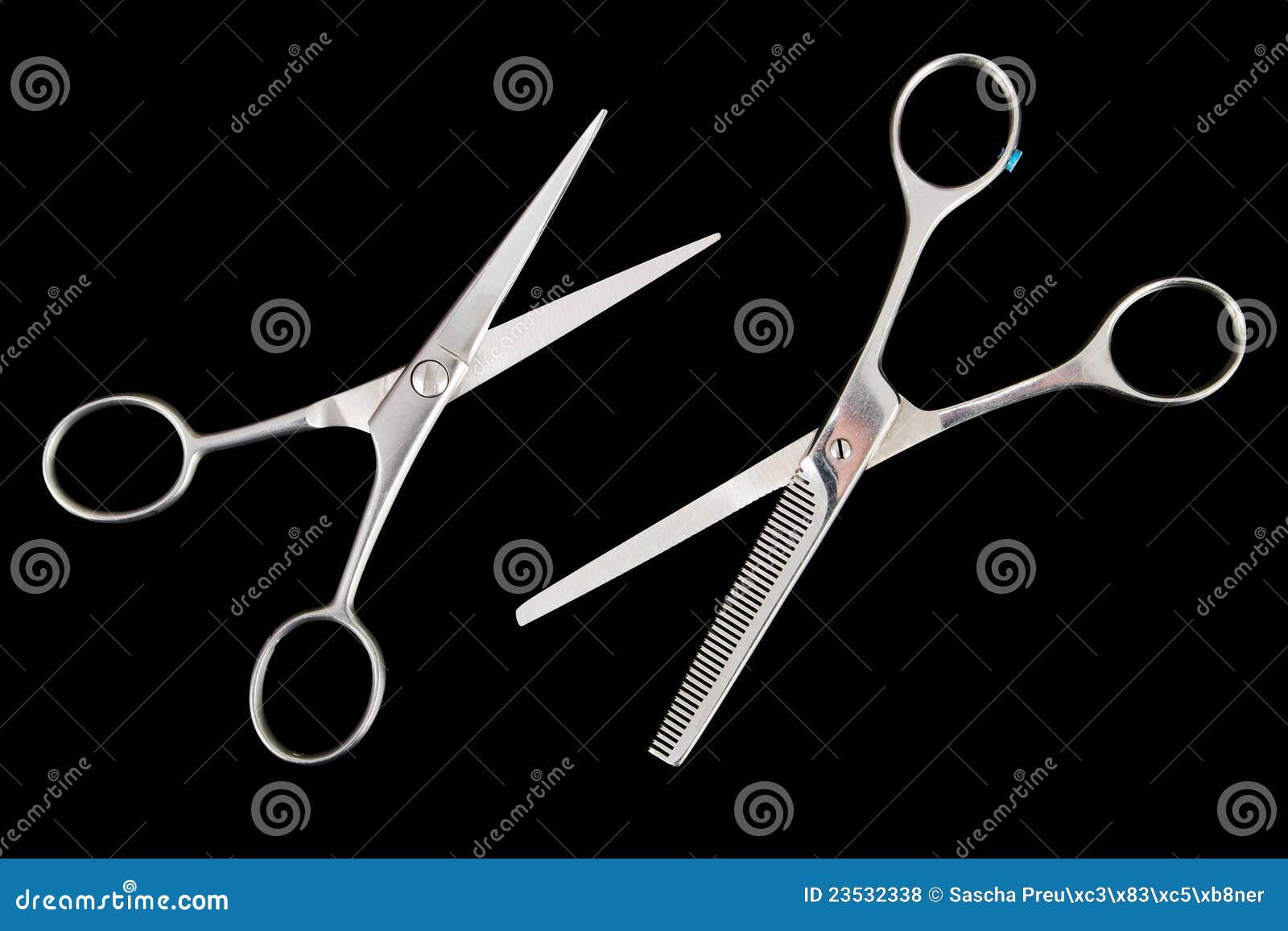 Two scissors stock photo. Image of haircutting, sharp 23532338