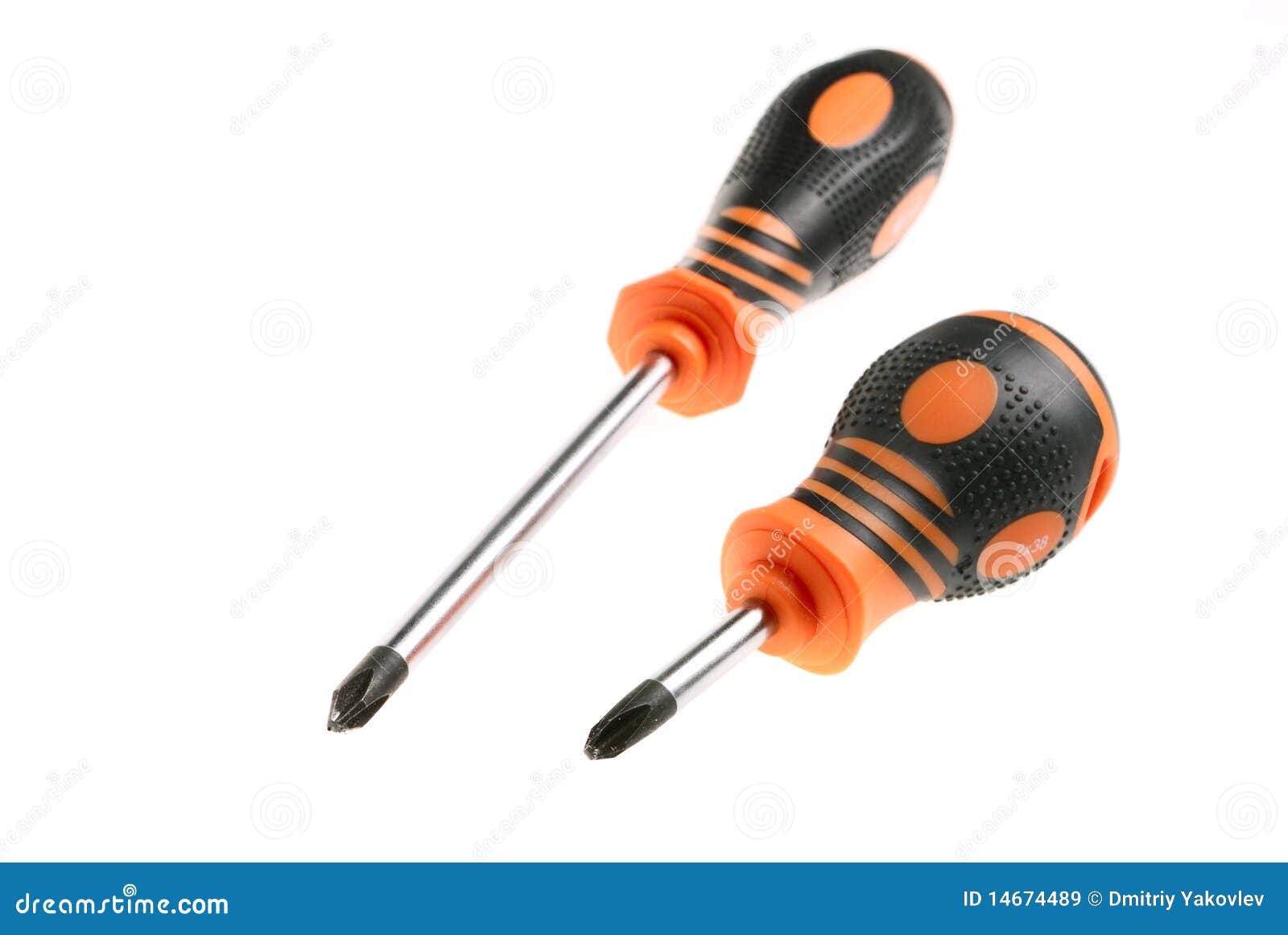 Two screwdrivers stock image. Image of macro, white, diagonal 14674489
