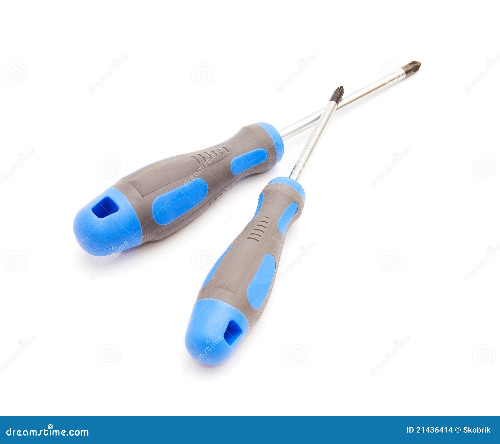 Two screwdrivers stock photo. Image of metallic, work 21436414