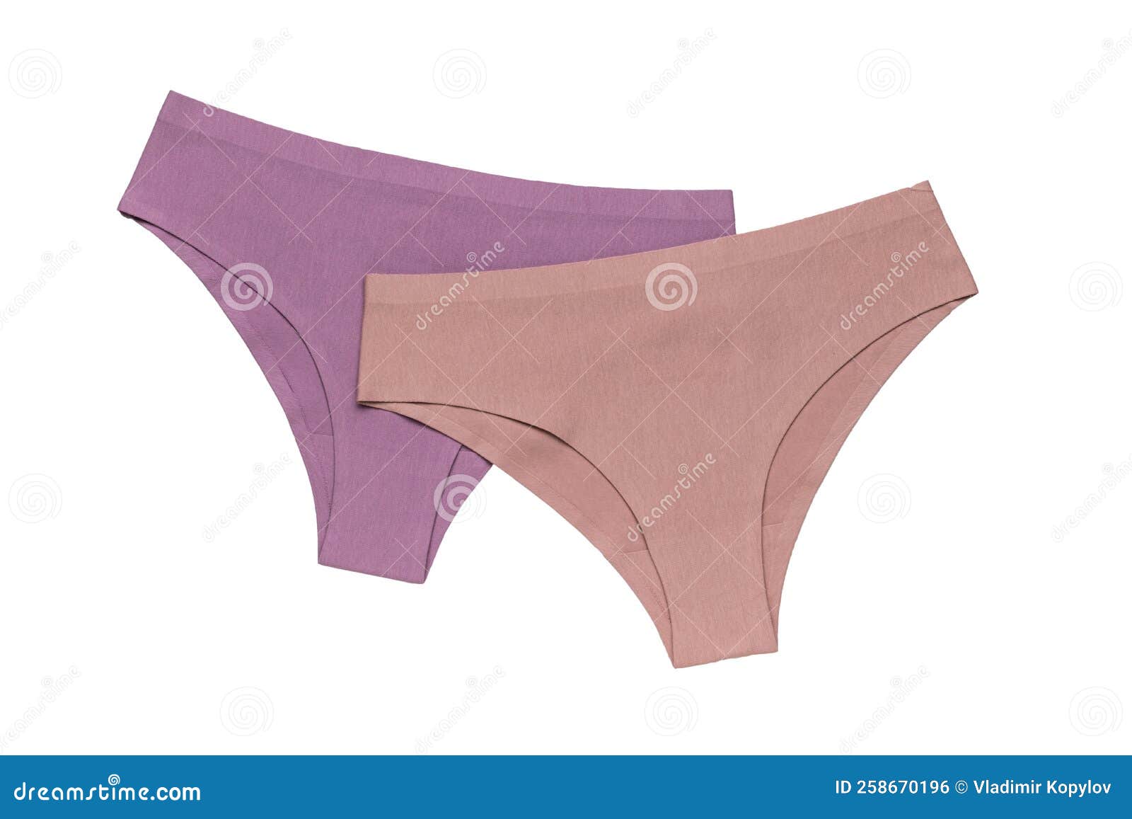 Premium Photo  Two seamless women's panties isolated on a white background  the concept of women's underwear