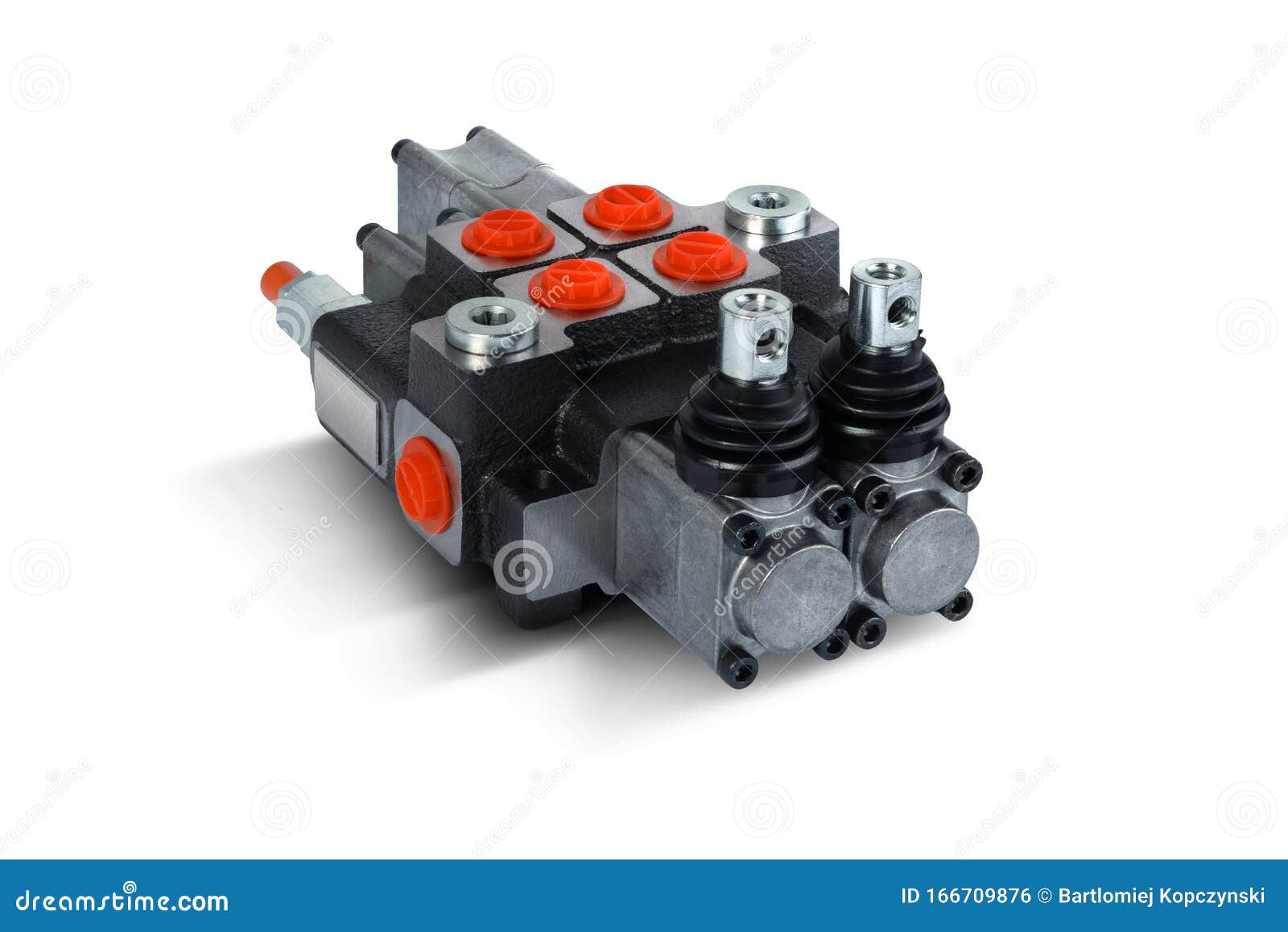 Two Section Hydraulic Distributor of the Tractor Stock Photo Image of body, professional