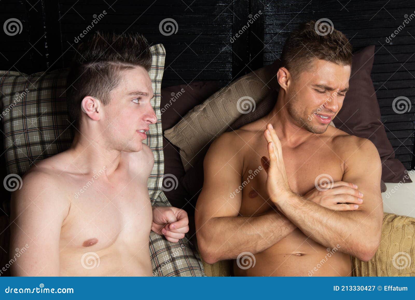 Two Attractive Guys Relaxing on the picture