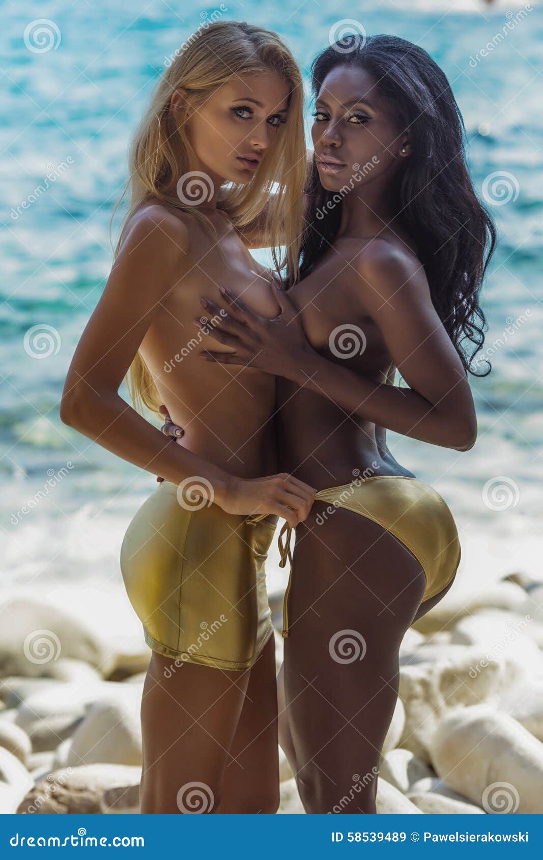 Females at nude beach