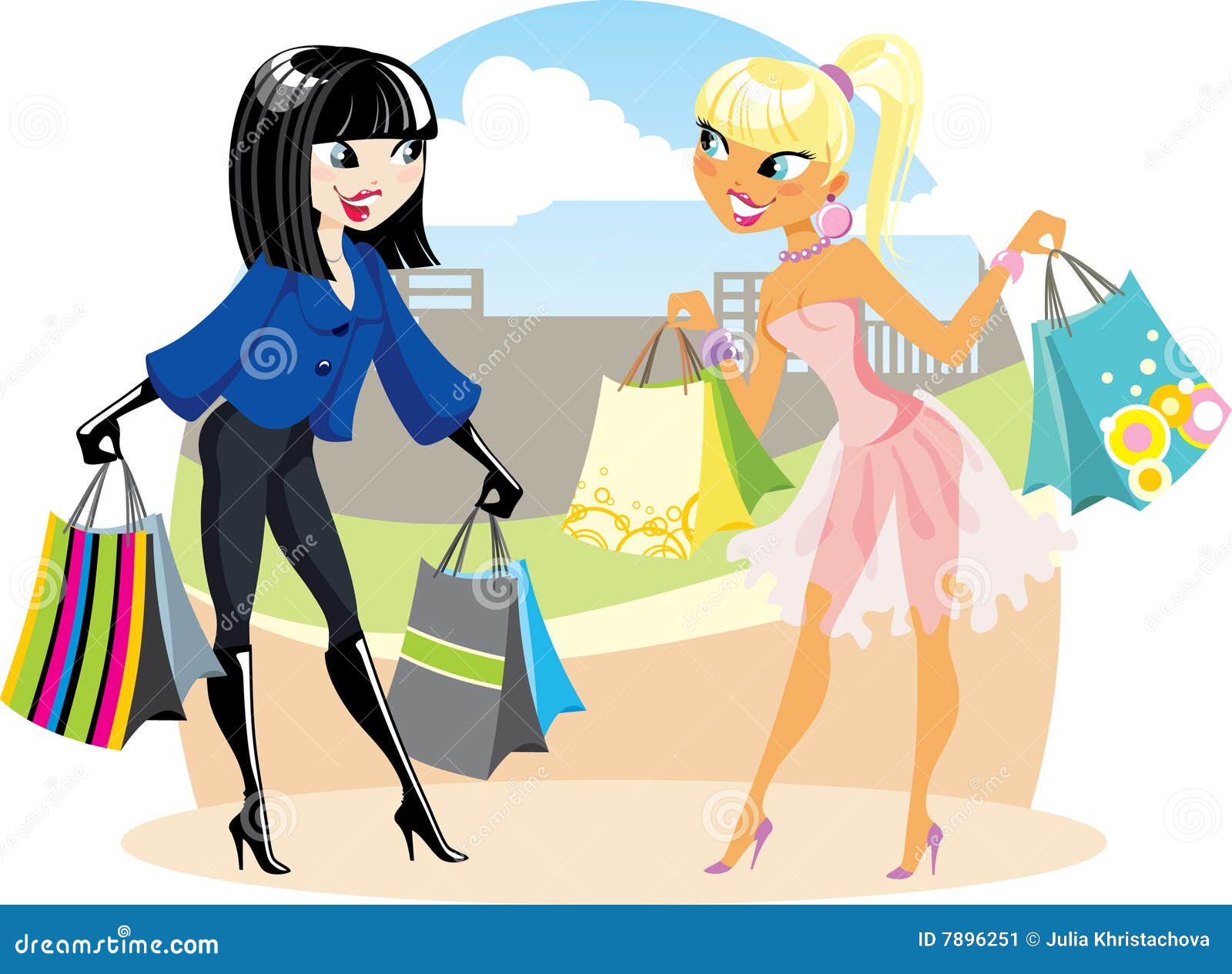 shopping girl clipart free - photo #47