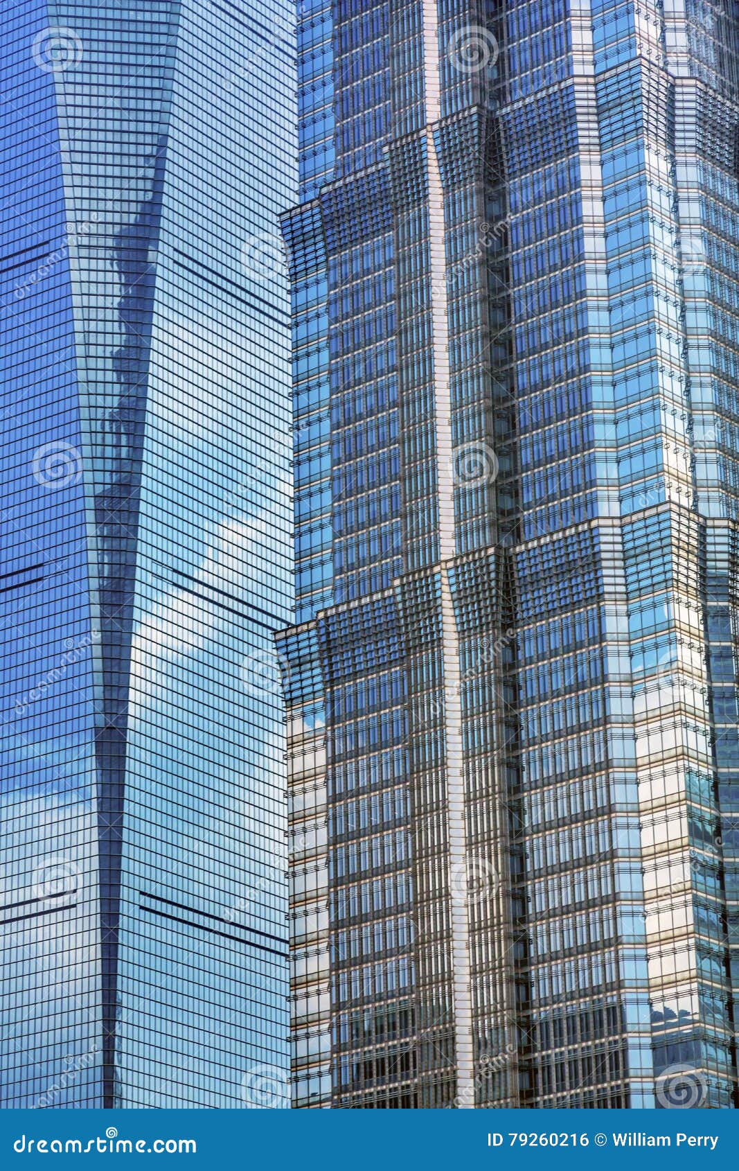two skyscrapers liujiashui shanghai china