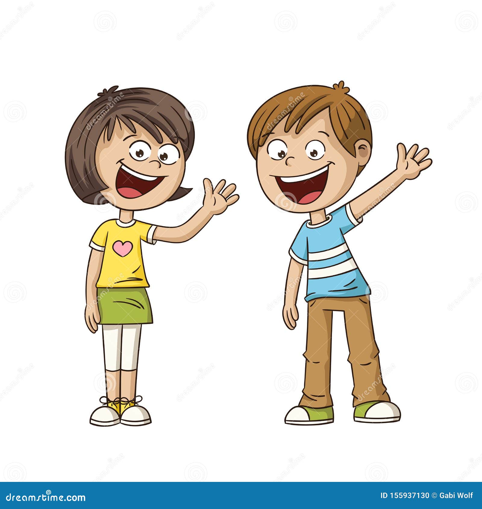 Two Smiling Kids stock vector. Illustration of offspring - 155937130 Two Smiling Kids stock vector. Illustration of offspring - 155937130