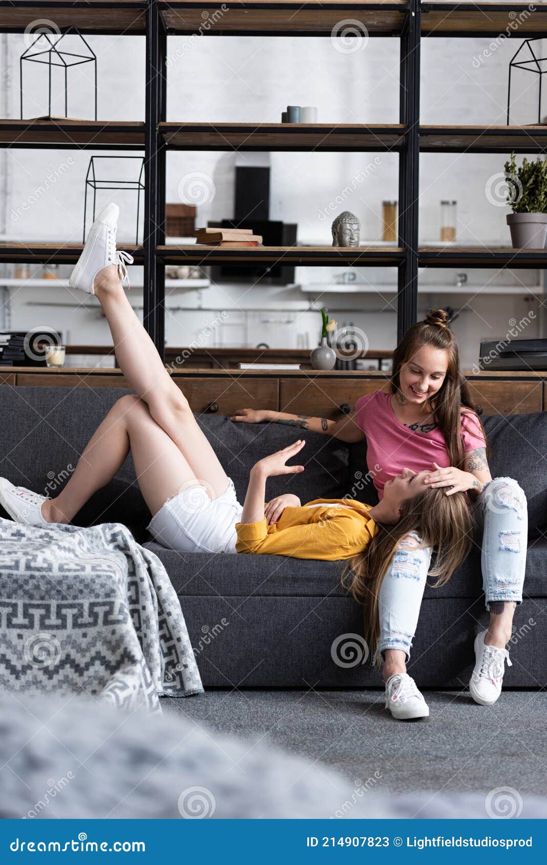 Lesbians on the couch