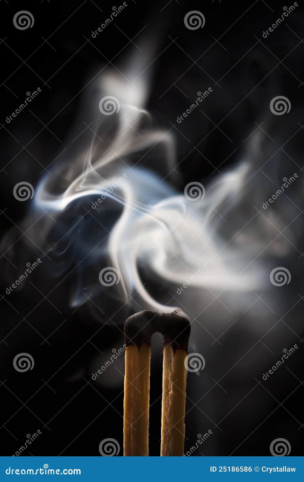 Two smoking matches stock photo. Image of matchstick - 25186586