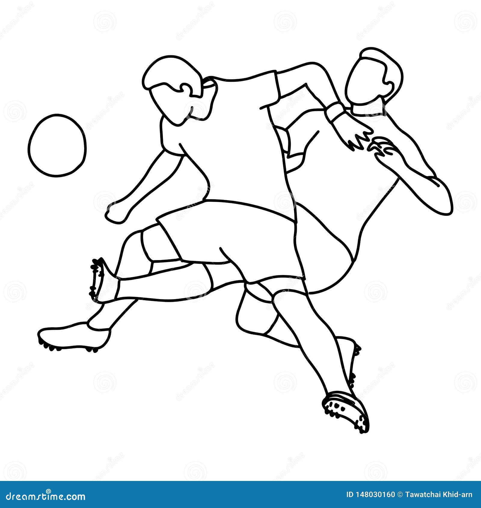 Vector Illustration Sketch Soccer Football Player Action Stock Vector by  msjeje 240927964