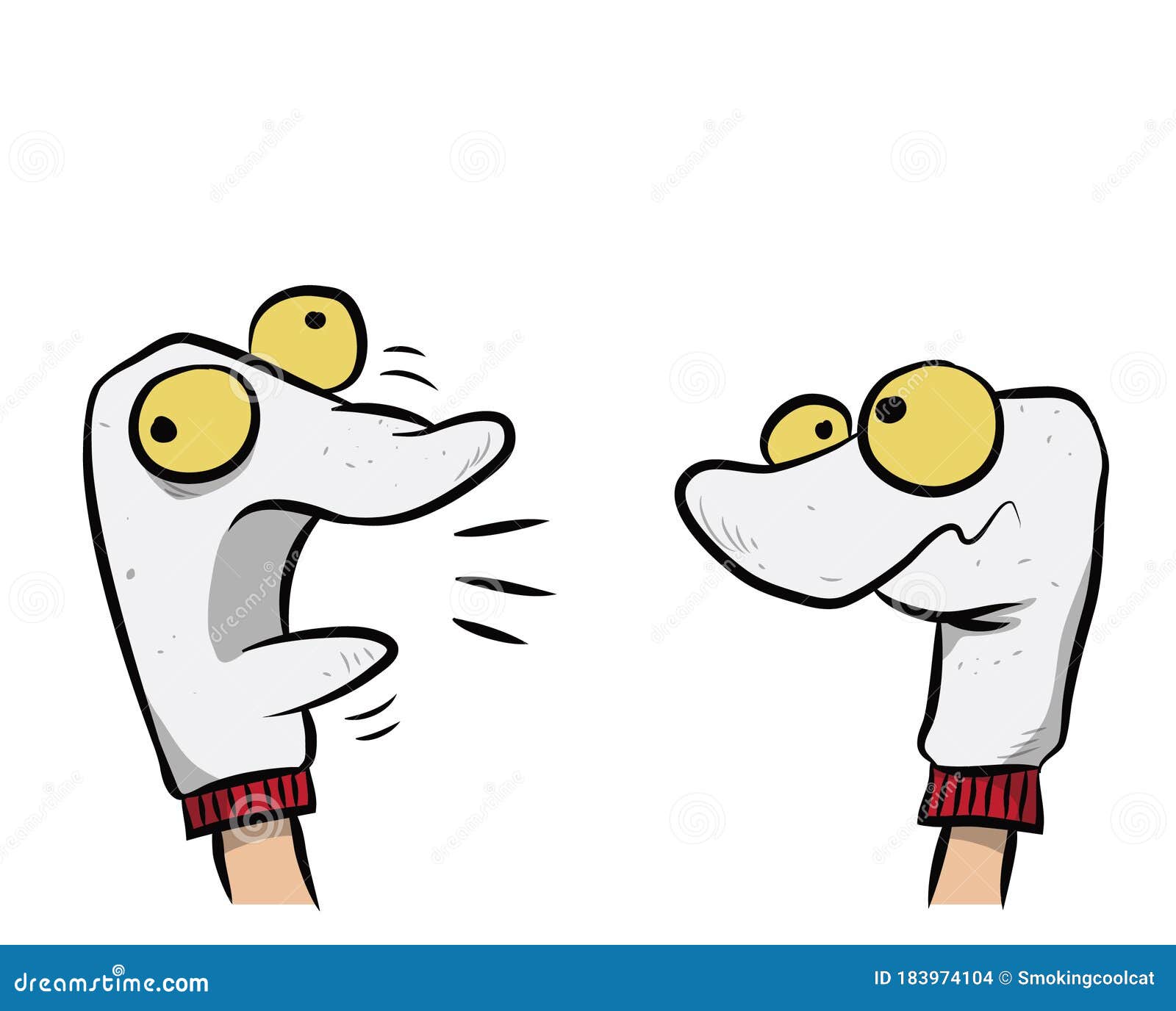 Two sock puppets talking stock vector. Illustration of drawn - 183974104 Two sock puppets talking stock vector. Illustration of drawn - 183974104