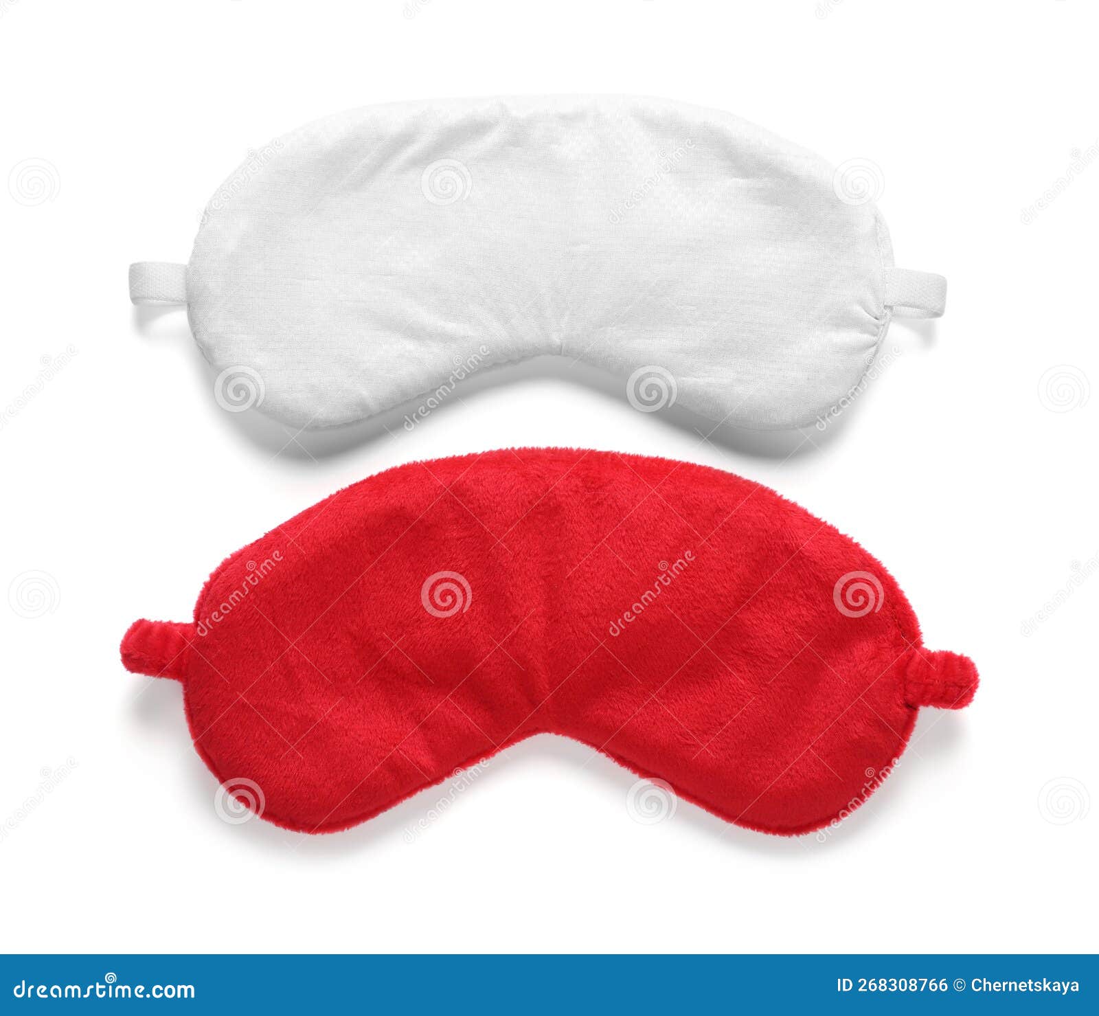 Two Soft Sleep Masks Isolated on White, Top View Stock Photo Image of
