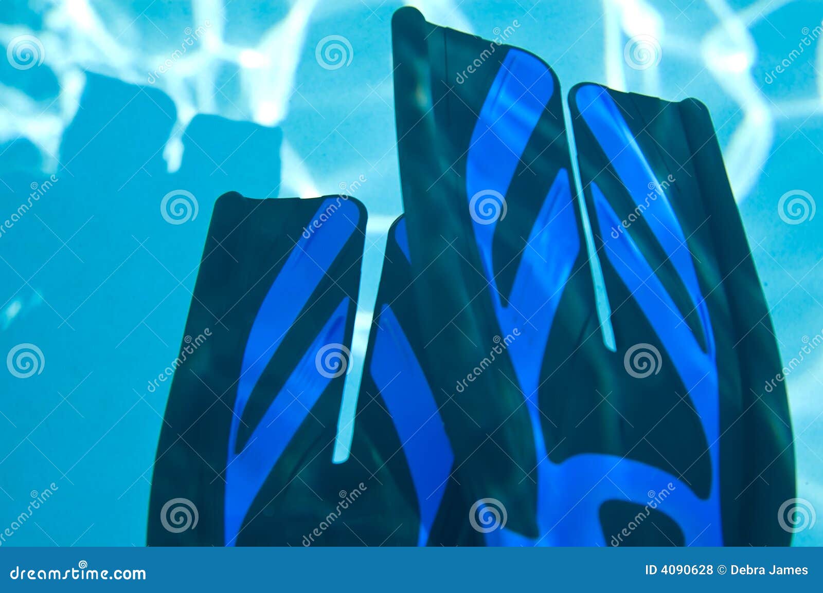 Two Split Swim Fins Underwater Stock Photo Image of cool, water 4090628