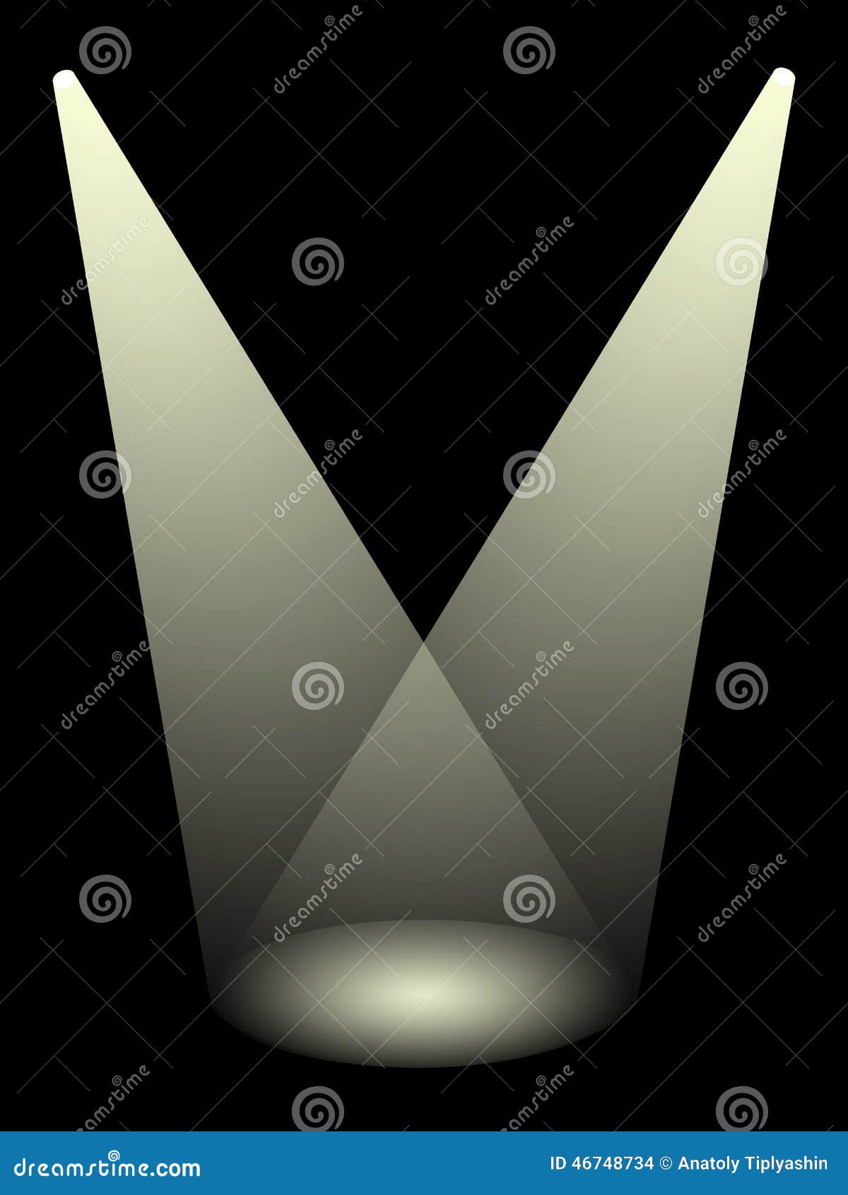 Two spotlights stock illustration. Illustration of concrete 46748734