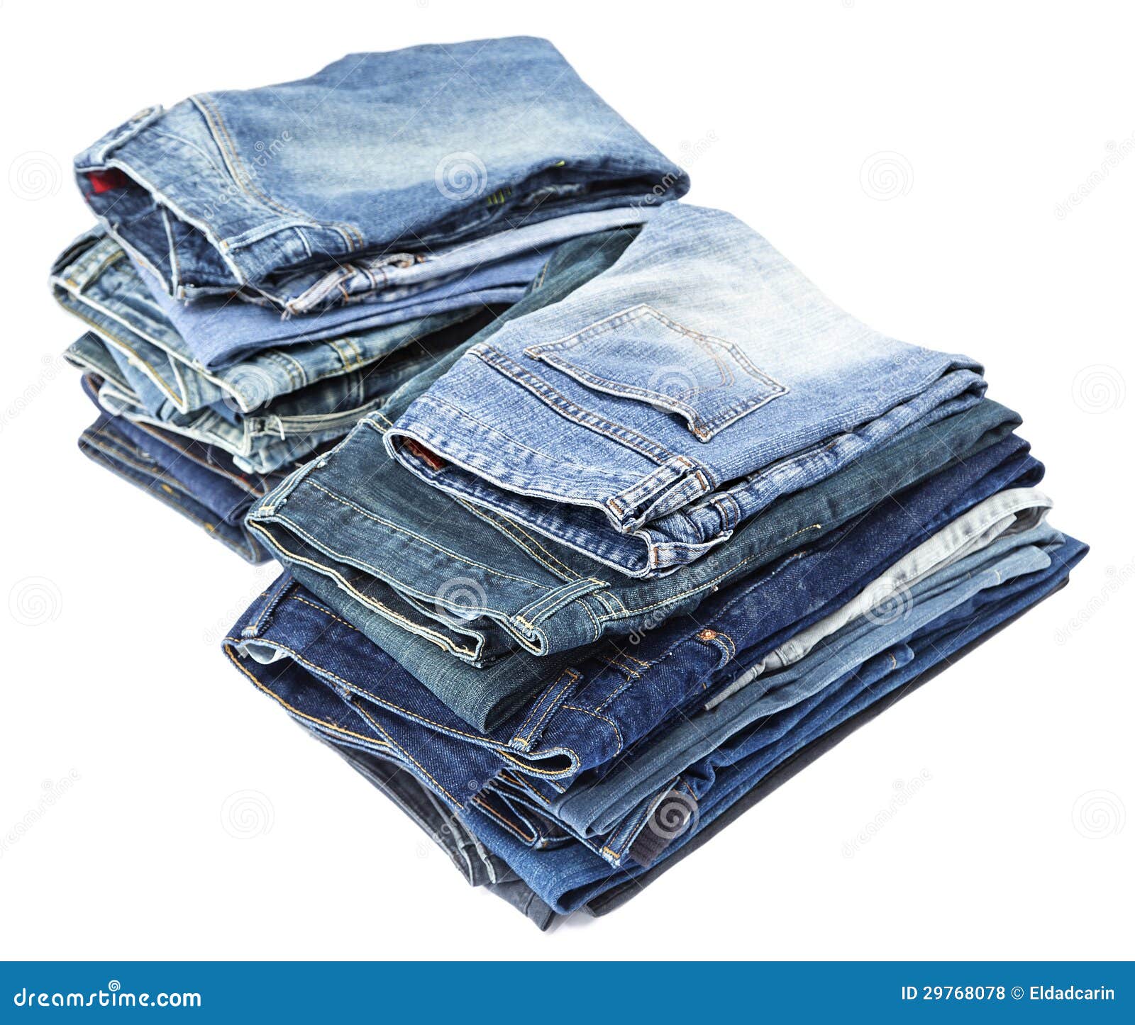 Isolated Jeans Stacks stock photo. Image of acid, copy - 29768078