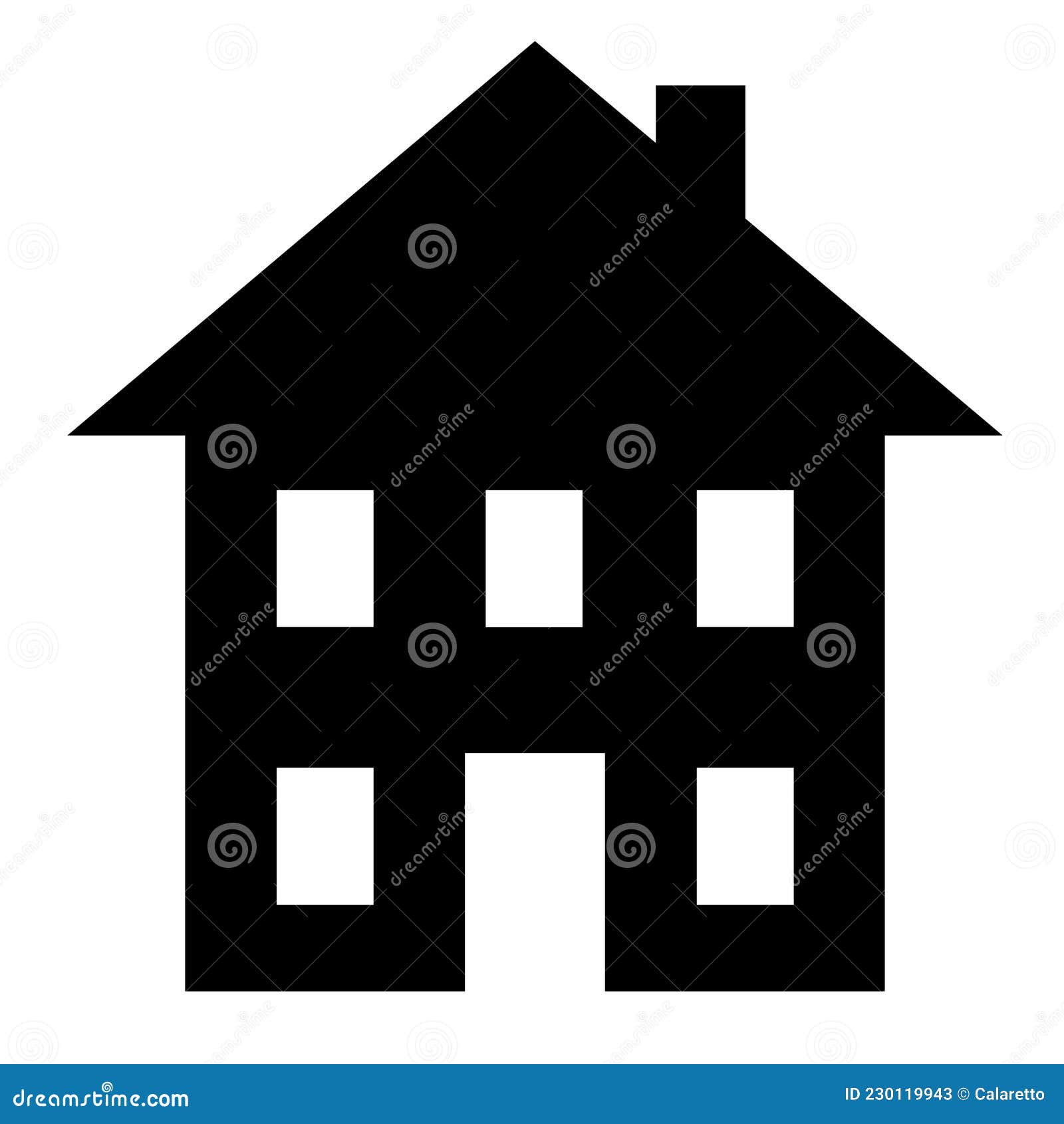 Two Storey House Clipart Vector Stock Vector - Illustration of storey ...