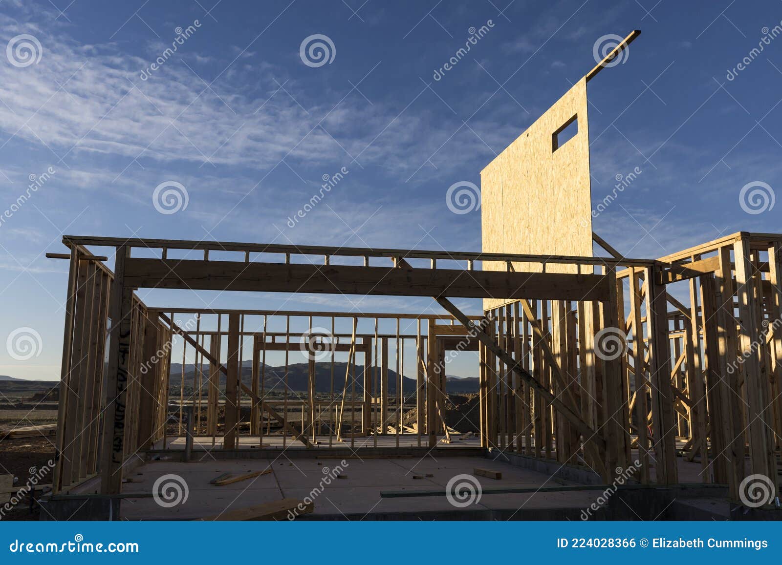 Two Story House in Progress in a Development Stock Photo Image of