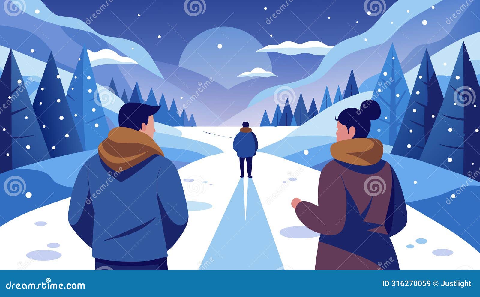 two strangers meet on a snowy path and end up pouring out their life stories to each other in the peacefulness of the