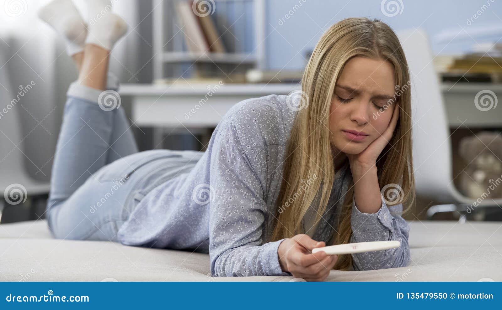 Two Strips On Pregnancy Test, Teenage Girl Finds Out About Having ... Two Strips On Pregnancy Test, Teenage Girl Finds Out About Having ...