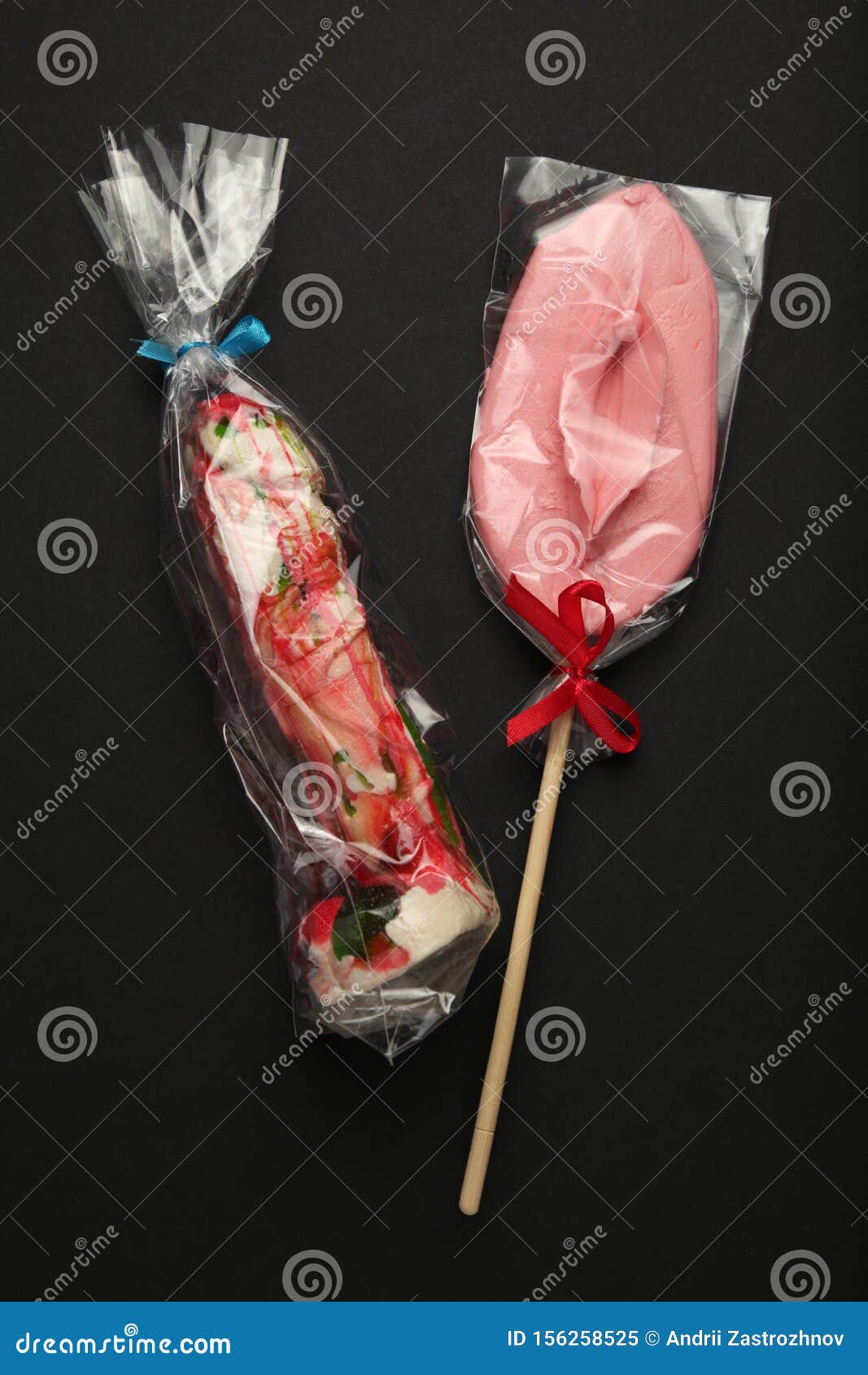 Two Sweet Candy in Form of Penis and Vagina