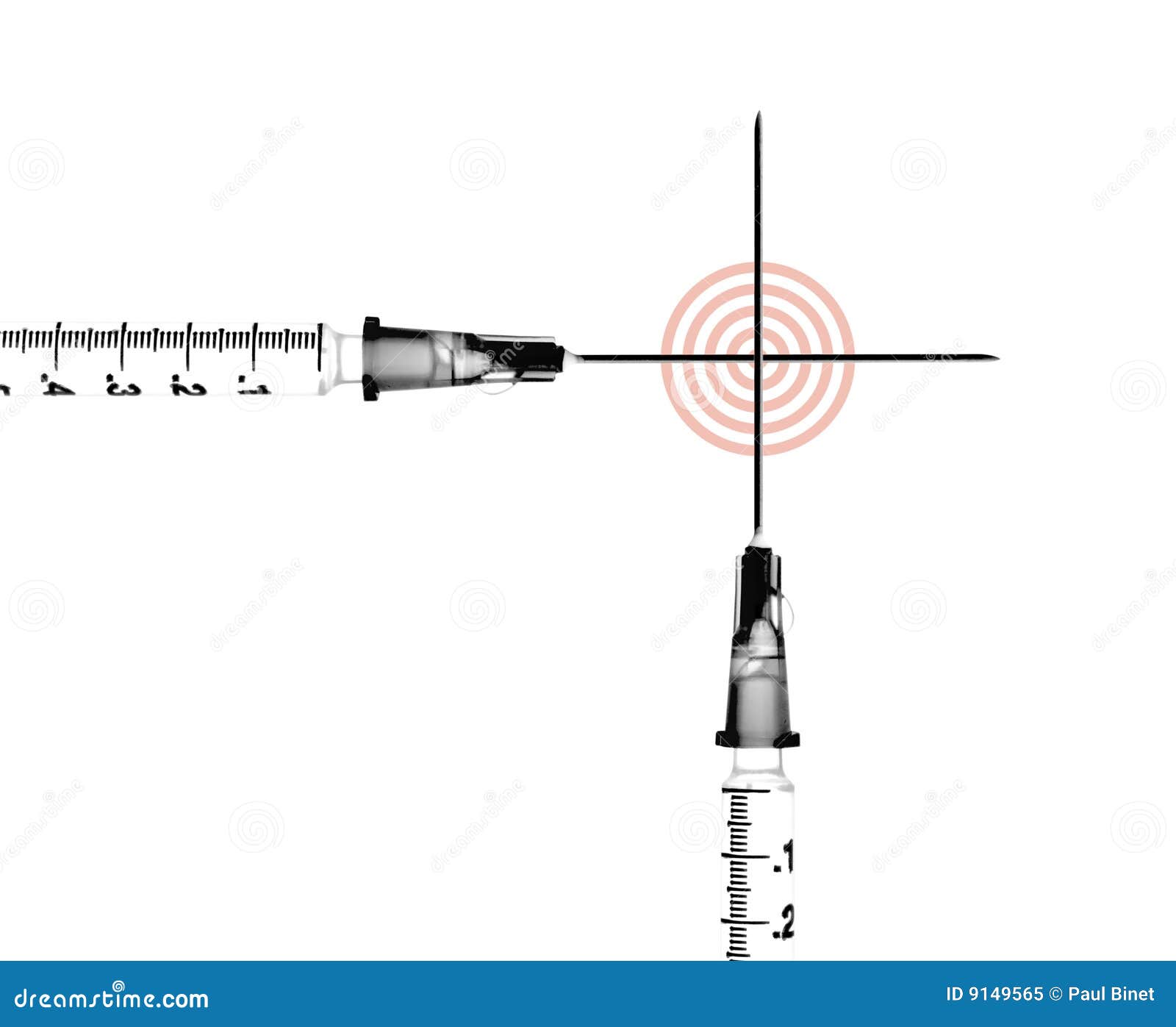 Two Syringe with Target for Flu Stock Illustration Illustration of