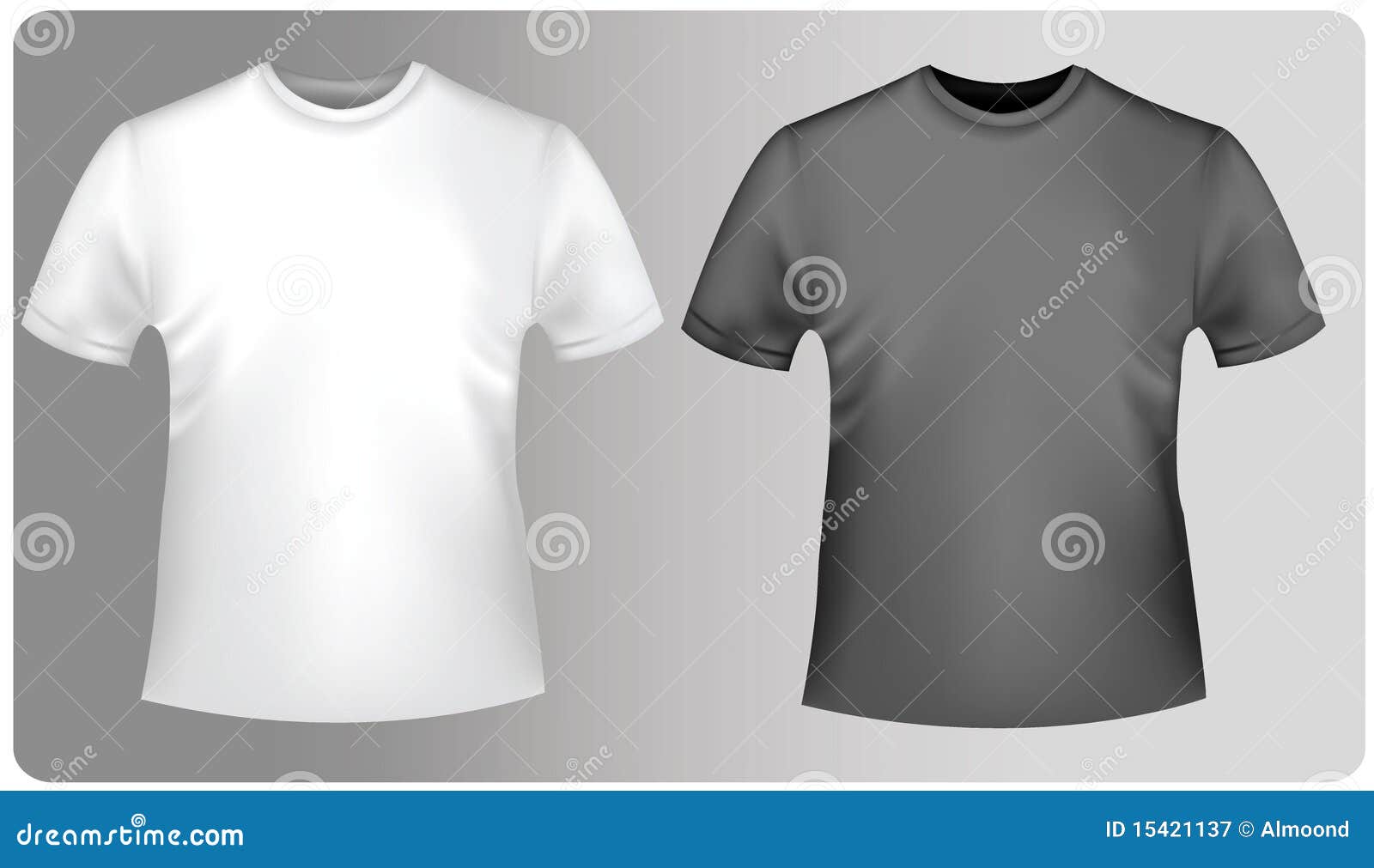 Two T-shirts. stock vector. Illustration of draw, apparel - 15421137